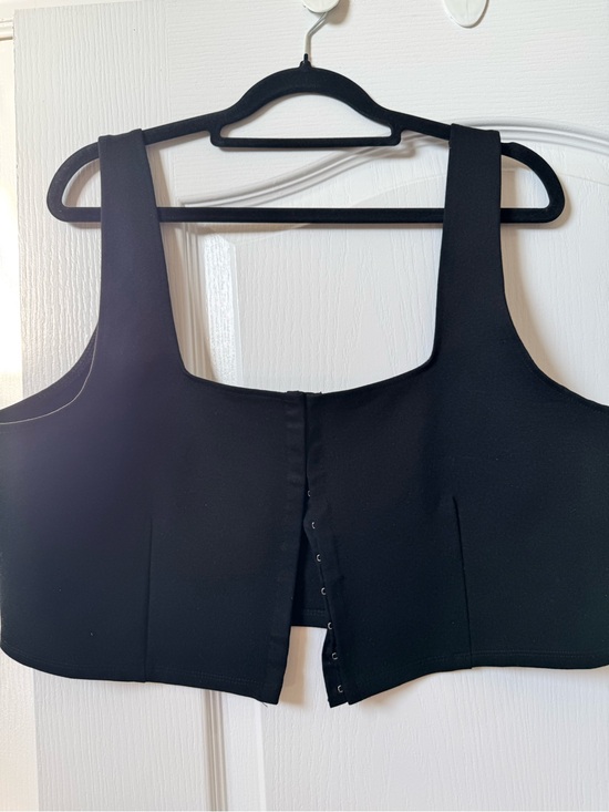 H&M Tops - H&M Black Corset Top with Front Hook Closure